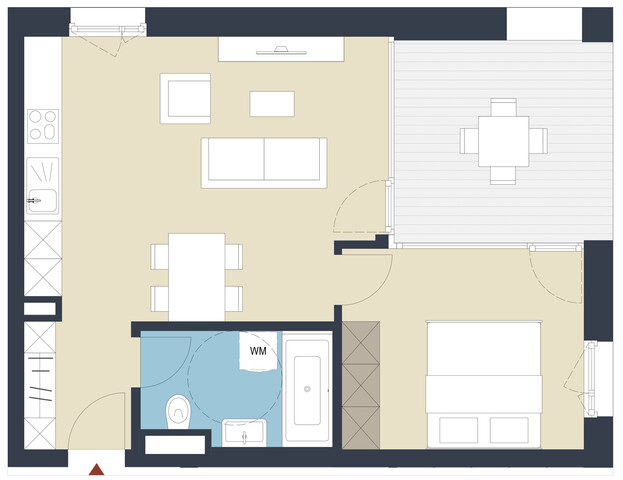 2-Zimmer-Wohnung mit Loggia zu verkaufen (Top 30)