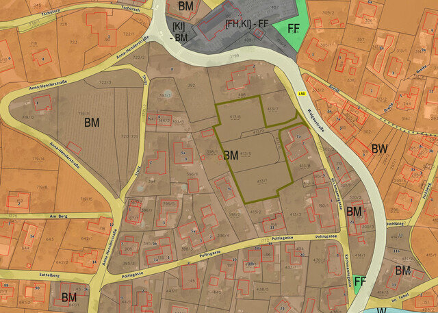 je 1.034 qm: 3 Baugrundstücke in schöner zentraler Lage