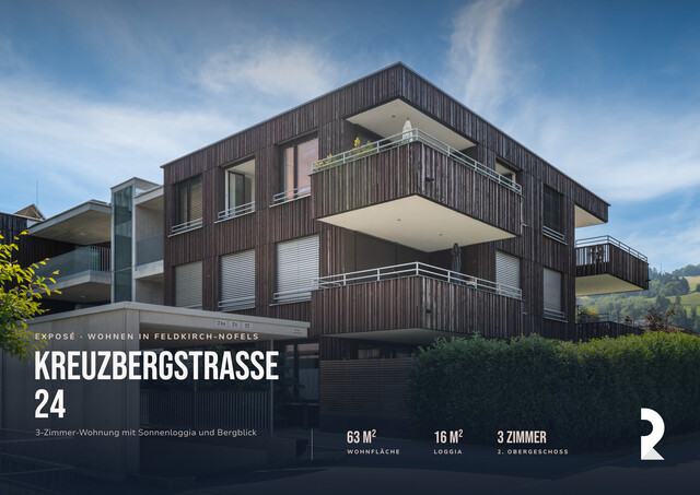 SONNIGE 3-ZIMMER-WOHNUNG MIT GROSSER LOGGIA & UNVERBAUBAREM BERGBLICK IN FELDKIRCH-NOFELS