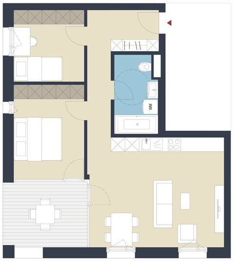 3-Zimmer-Wohnung mit Loggia zu verkaufen (Top 28)