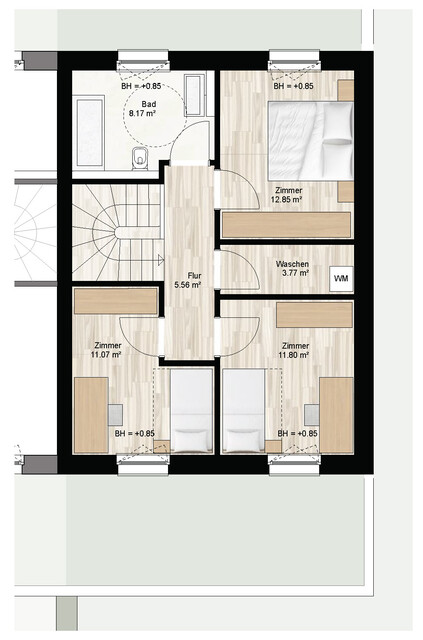 Modern wohnen in Wolfurt: Hochwertige Wohnanlage mit klarer Reihenhausarchitektur in attraktiver Lage / Haus A