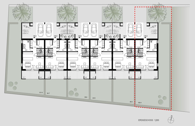 Modern wohnen in Wolfurt: Hochwertige Wohnanlage mit klarer Reihenhausarchitektur in attraktiver Lage / Haus A