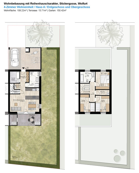 Modern wohnen in Wolfurt: Hochwertige Wohnanlage mit klarer Reihenhausarchitektur in attraktiver Lage / Haus A