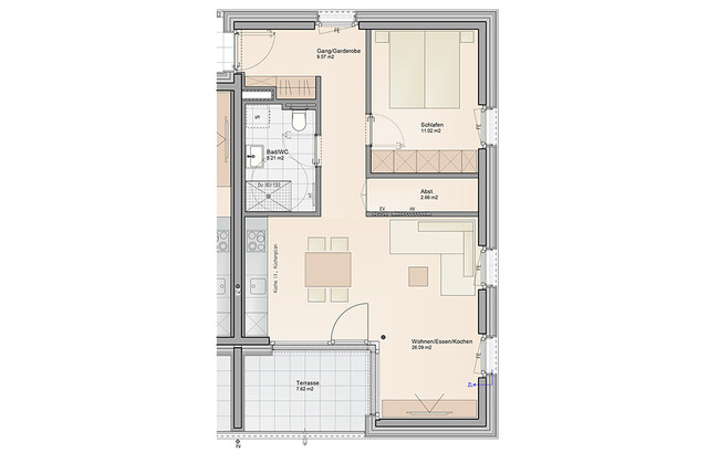 Sonnige 2-Zimmer Terrassenwohnung (Top A05)