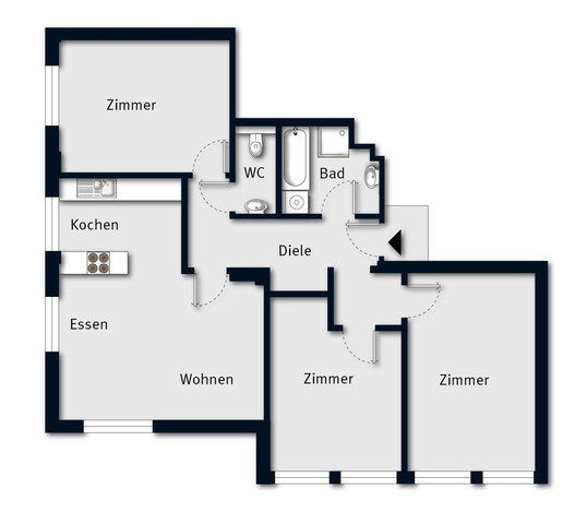 Exklusive und stylische 4-Zimmer-Wohnung - 
in der Kaiserstrasse, Bregenz
