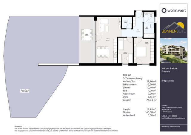 Wohnanlage "Sonnenseite" - Wunderbare 3-Zimmer-Gartenwohnung - Top 3