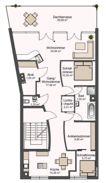 Provisionsfrei - Dachterrassenwohnung in der Bludenzer Altstadt - ein Zuhause, das begeistert.