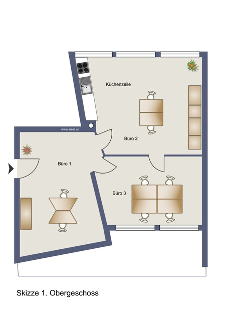 Zentral gelegenes Büro