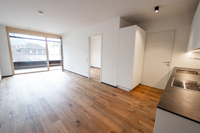 Neue Dachgeschoss-Wohnung mit Terrasse und Kühlung im Herzen von Dornbirn