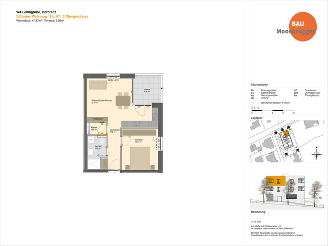 Bezugsbereit Ende April: 2-Zimmer-Wohnung mit Balkon in Hörbranz  | Top 7