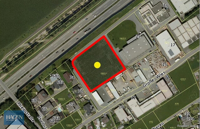 Gewerbegrundstück in Altach zu verpachten! - teilbar