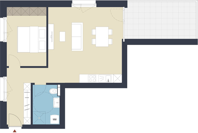 2 ZIMMER WOHNUNG MIT BALKON ZU VERKAUFEN