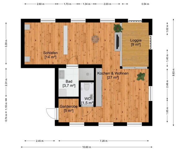 Eco.flats - Schöne Loftwohnung in Weiler - Top 3