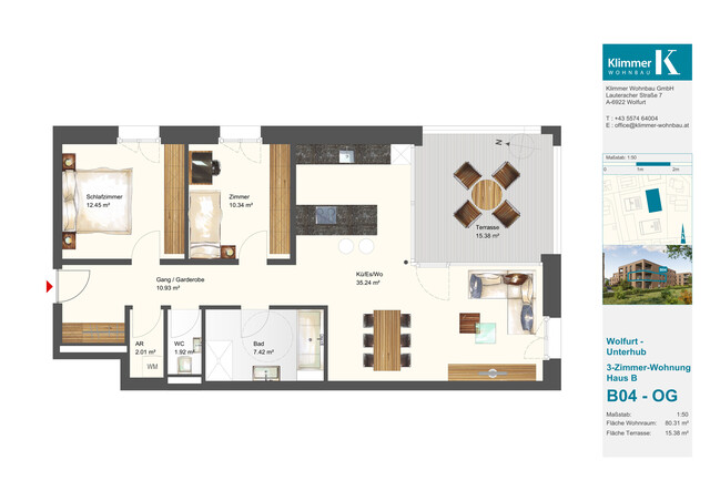 Ein Ort zum Leben und Wohlfühlen! 3-Zimmer-Wohnung B04 - OG