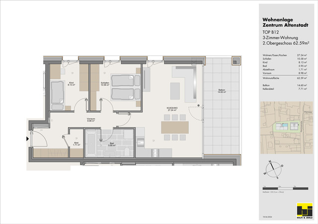 3-Zimmer-Terrassenwohnung