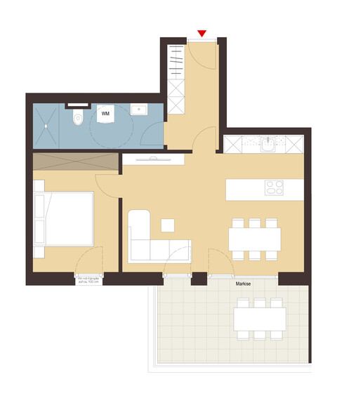 Geräumige 2-Zimmer-Terrassenwohnung | B07
