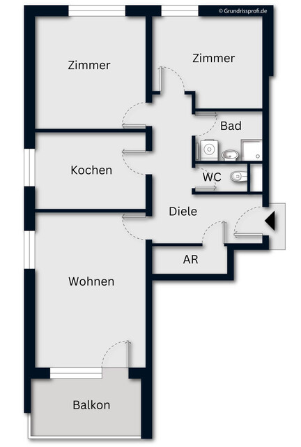 Helle 3,5-Zimmerwohnung in ruhiger Lage