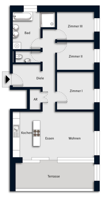 Attraktive 4-Zimmer-Dachgeschosswohnung mit modernster Ausstattung