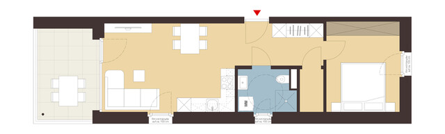 2-Zimmerwohnung mit Terrasse| B03