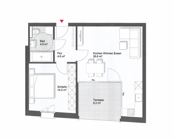 2 Zimmer-Wohnung  |  Modern  |  Loggia  |  Seeblick
