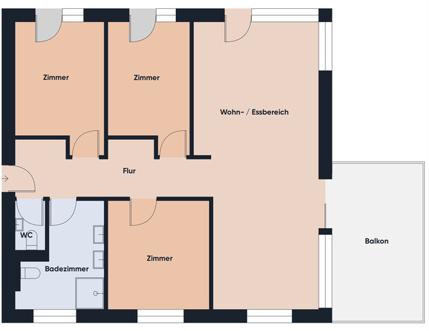 Erstbezug - Familienfreundliche 4-Zimmer-Wohnung mit Weitblick