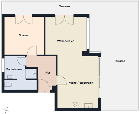 Traumhafte Starterwohnung in Wolfurt: Zwei Zimmer, große Terrasse und Blick auf den Gebhardsberg