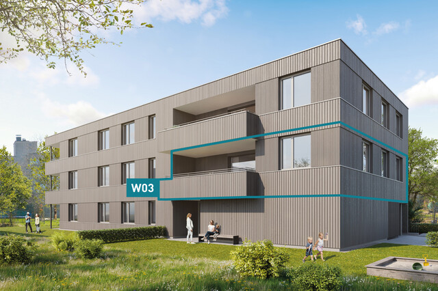 Entspannt wohnen, modern leben. 3-Zimmer-Terrassenwohnung W03