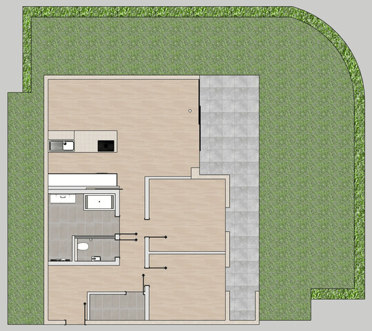 Neubau Gartenwohnung mit Terrasse, großem Garten und Tiefgaragenplatz in Top-Lage!