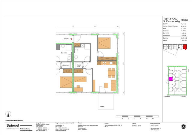 Attraktive 3-Zimmer-Wohnung in bester Lage von Dornbirn