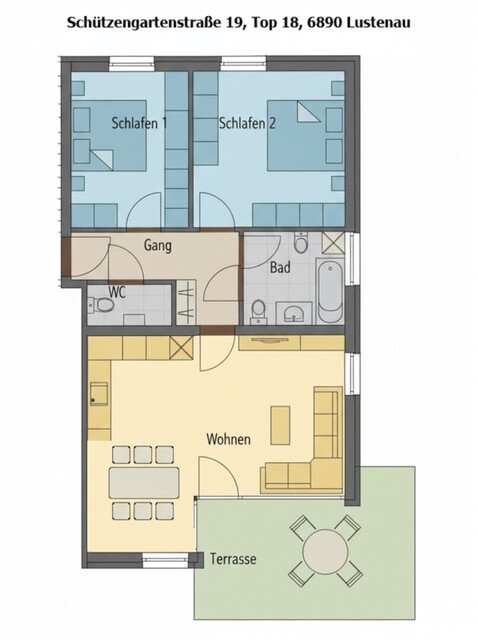 Großzügige 3-Zimmer-Terrassenwohnung in Lustenau zu vermieten!
