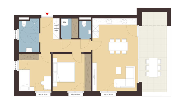 3-Zimmer Terrassenwohnung | A06