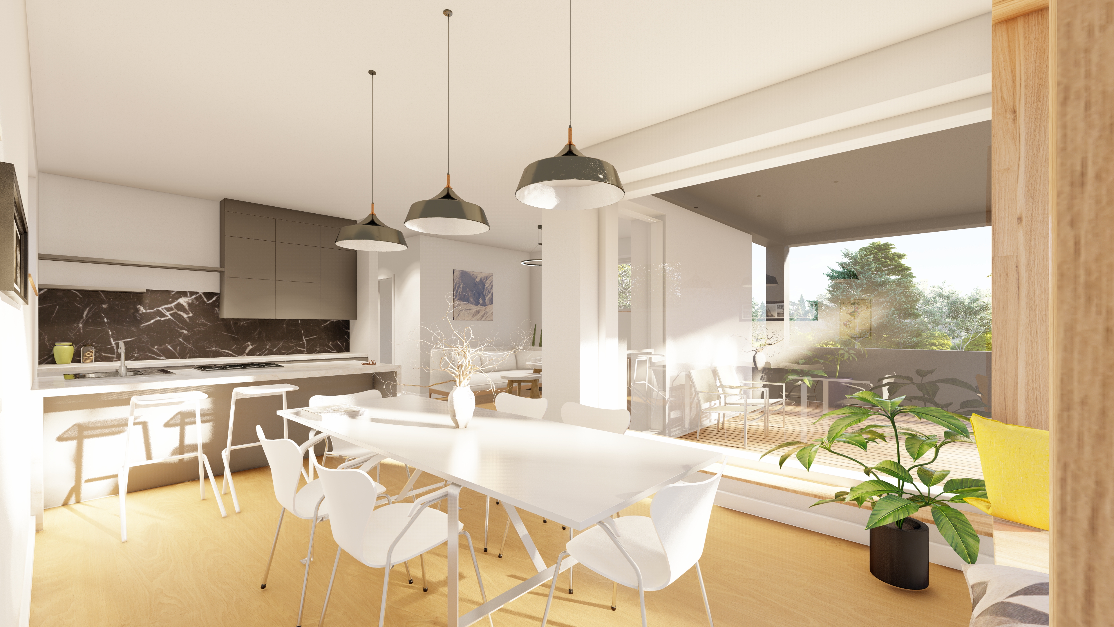 Neubau Terrassenwohnung mit Terrasse, Garage & Keller - Erstbezug!