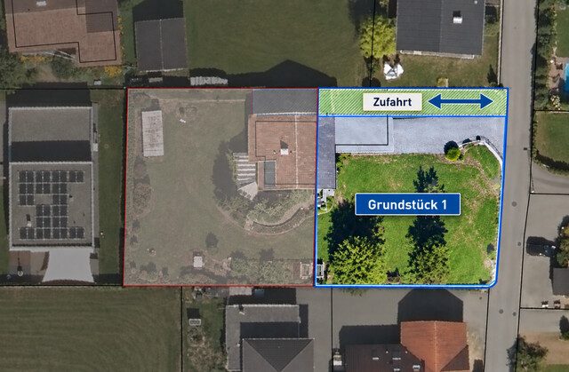 Großzügiges Grundstück für Einfamilien- oder Doppelhaus. 