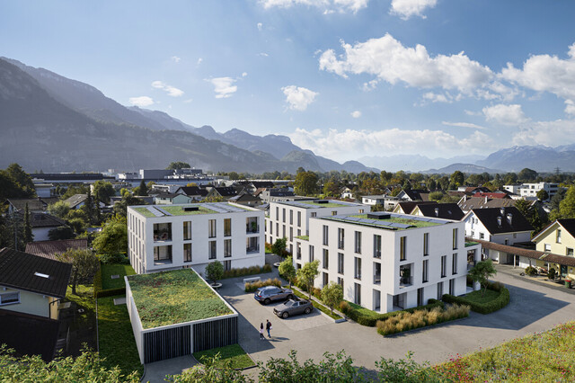 Neue 2-Zimmer-Wohnung mit Terrasse und Tiefgarage in zentraler Lage in Dornbirn