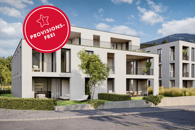 Neue 2-Zimmer-Wohnung mit Terrasse und Tiefgarage in zentraler Lage in Dornbirn