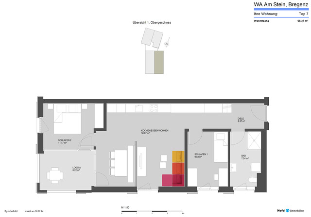 3-Zi-Wohnung mit freiem Blick auf die Riedenburg