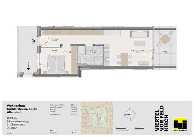 2-Zimmer-Terrassenwohnung
