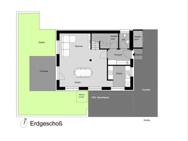 Neues Einfamilienhaus, 3 Schlafzimmer, Garten, Hard