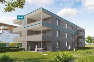 Entspannt wohnen, modern leben. 3-Zimmer-Dachgeschoss-Wohnung W07