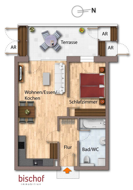 Schöne  Wohnung in ruhiger Lage
