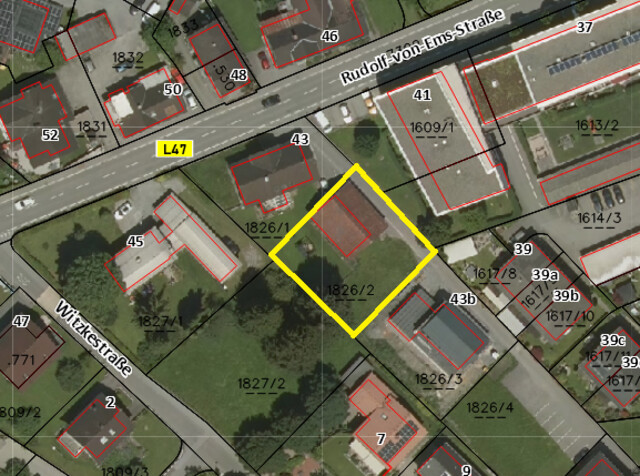 Ideal geschnittenes Baugrundstück - 670 m² in Hohenems