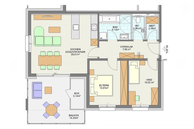 *Provisionsfrei*Wohnbauförderung* 3-Zimmer-Wohnung mit Terrasse in Toplage von Mäder
