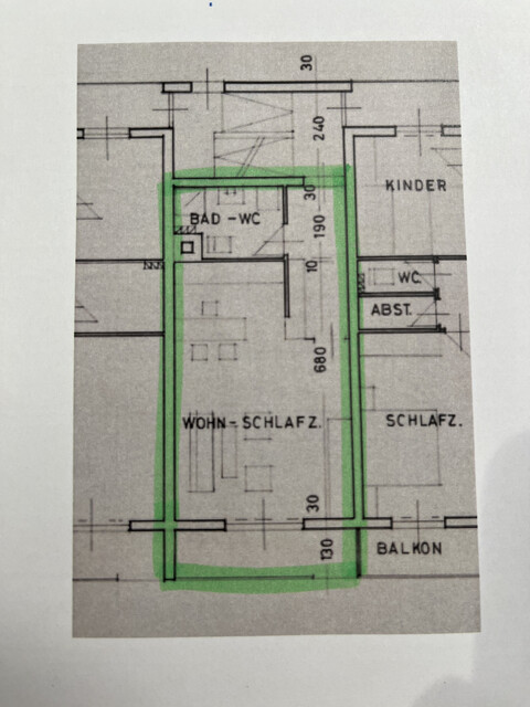 Gemütliche 1-Zimmer-Wohnung mit Balkon