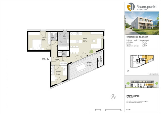 Wohnanlage in Altach | 3-Zimmerwohnung mit Terrasse