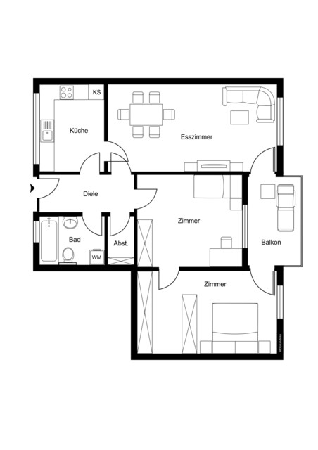 Große 3 Zimmer Wohnung in bester Lage in Bregenz