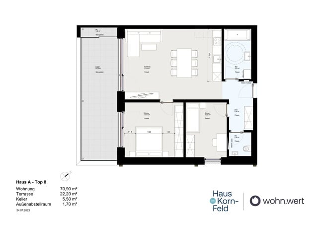 3-Zimmer-Terrassenwohnung in Götzis - Ruhelage / Top A8