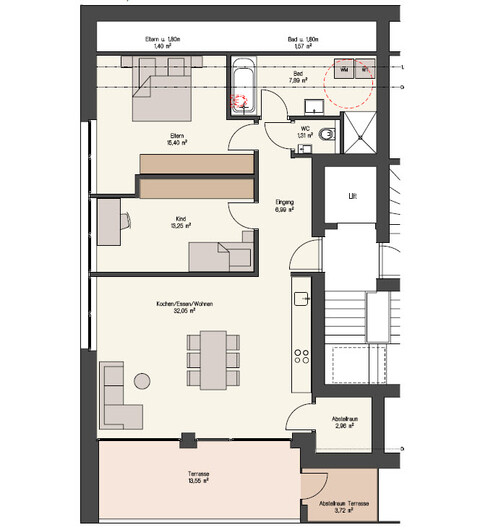 Moderne 3 Zimmerwohnung in Dornbirn Hatlerdorf