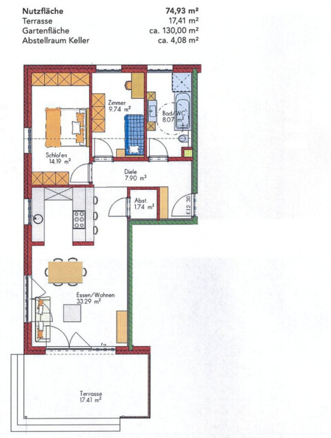 Hörbranz: Moderne 3-Zimmer-Wohnung mit über 125m² Garten!