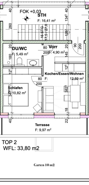 Gemütliche Garten-Wohnung Top 2 voll Möbliert mit 8 m² Terrasse, Garten und Tiefgaragenplatz