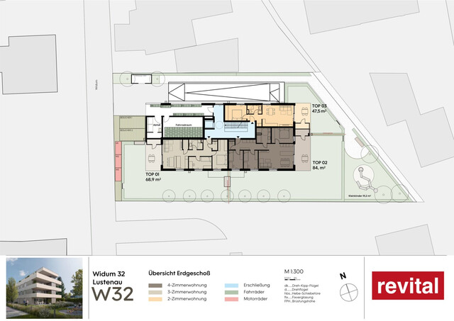 1A-Lage von Lustenau - Ruhige und Zentrale Terrassenwohnung - Top 13